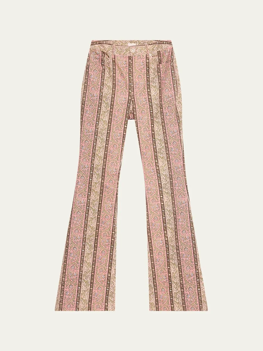 Pepper Paisley Flare Jeans - 1