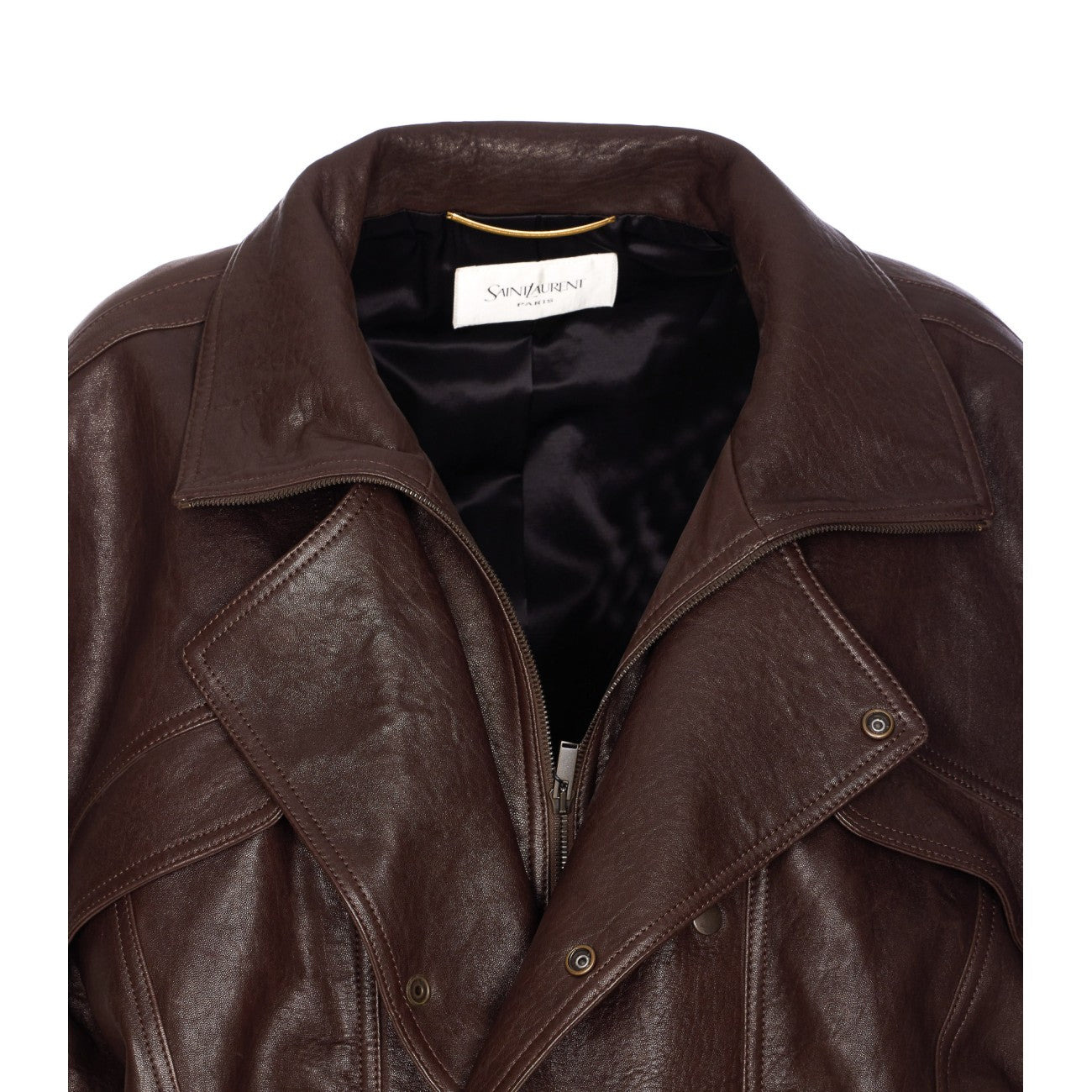 Saint Laurent Women Balloon Leather Calf Leather Jacket - 4