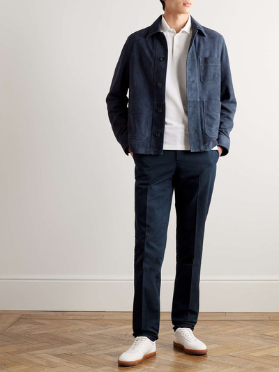 Brunello Cucinelli Slim-Fit Cotton-Gabardine Trousers outlook