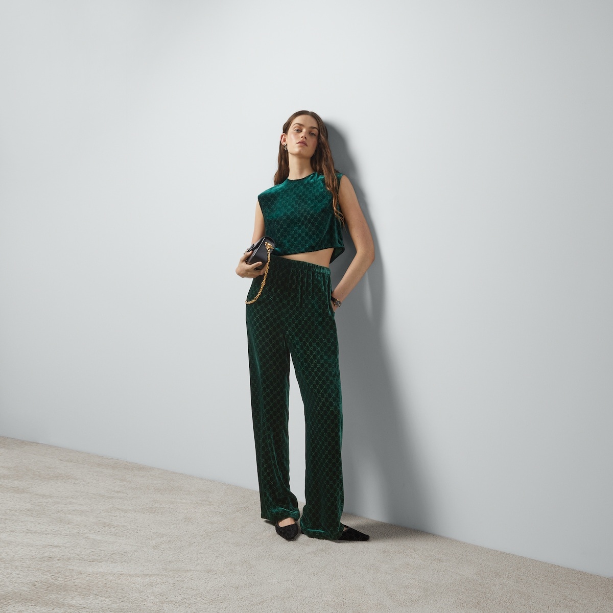 GG velvet pant - 2