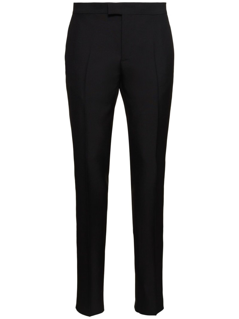 Wool & mohair evening pants - 1