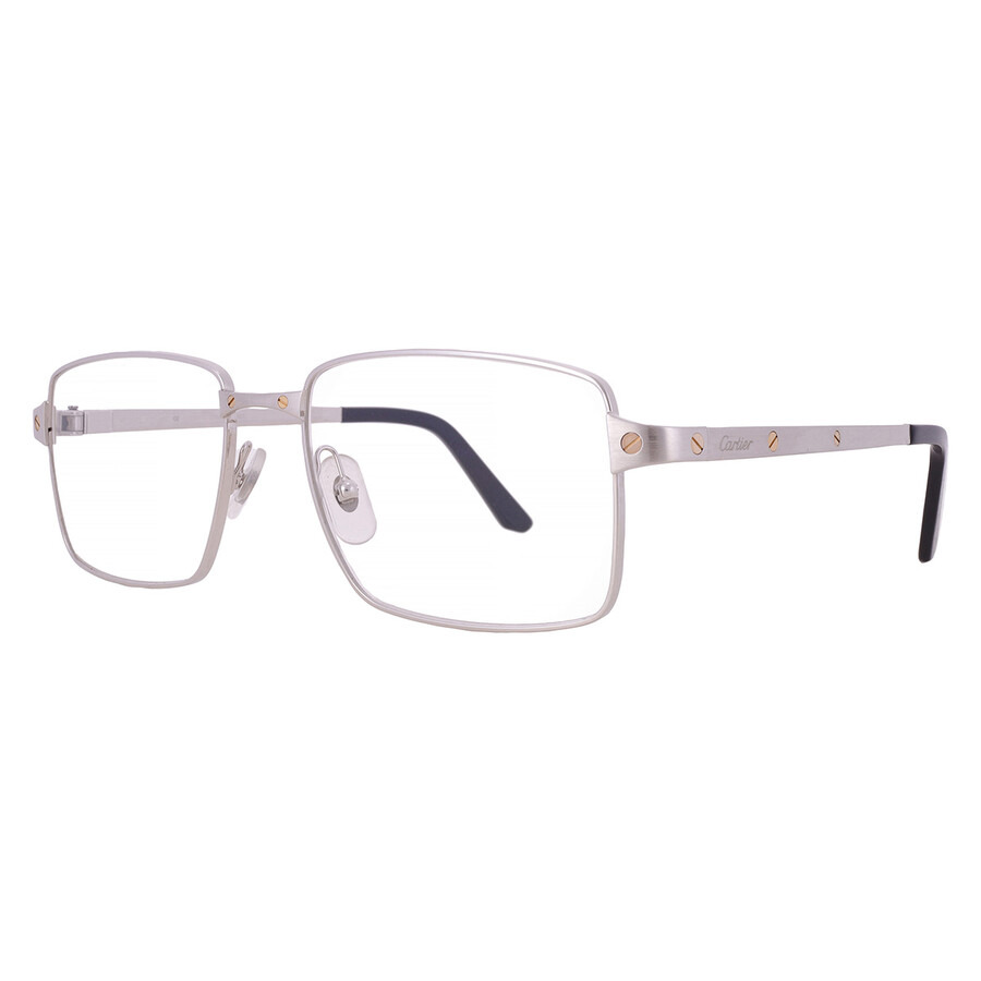Cartier Santos de Cartier Demo Rectangular Men's Eyeglasses CT0203O 003 56 - 2