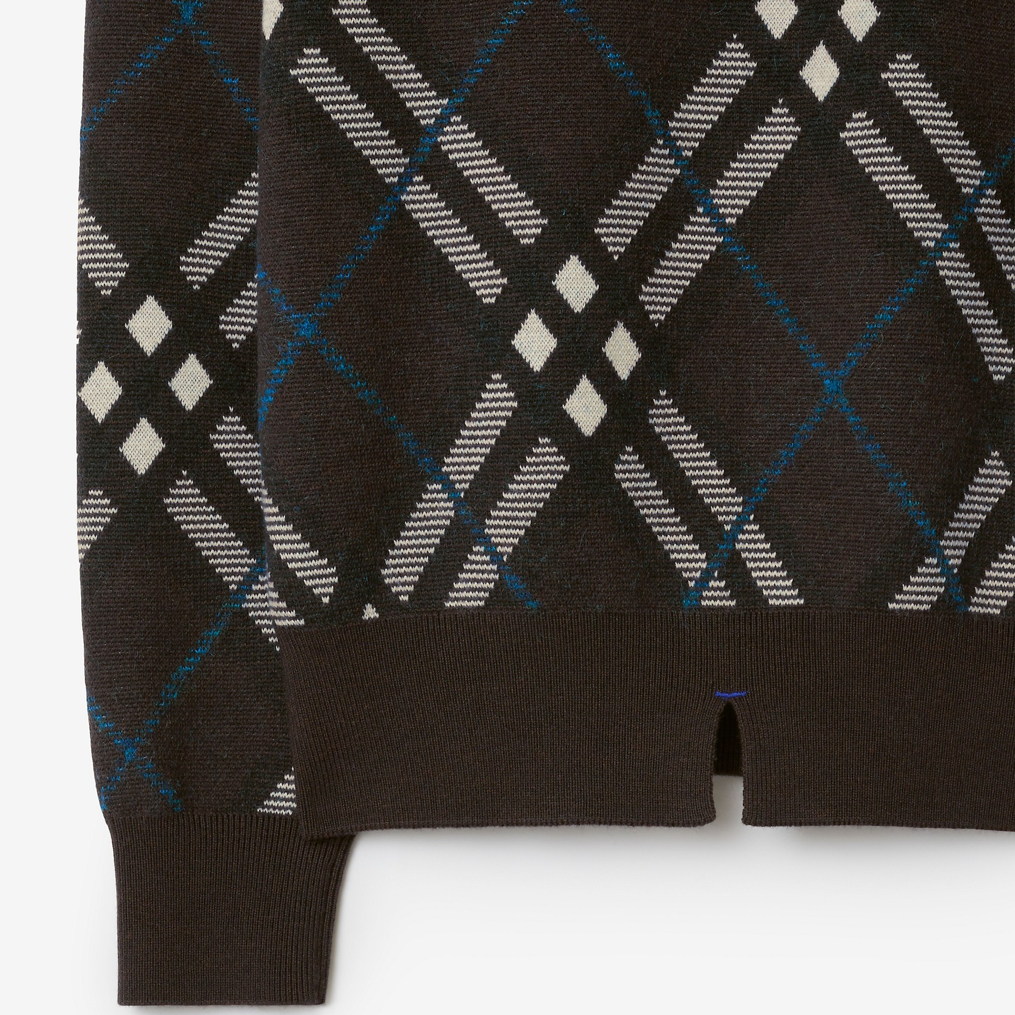 Check Wool Blend Sweater - 6