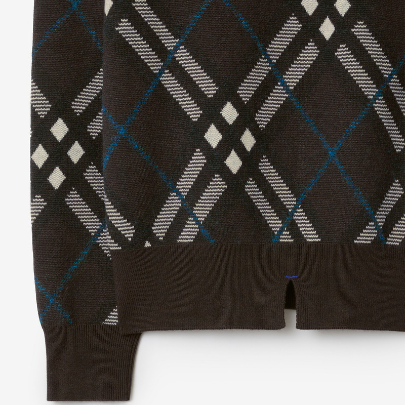 Check Wool Blend Sweater 6