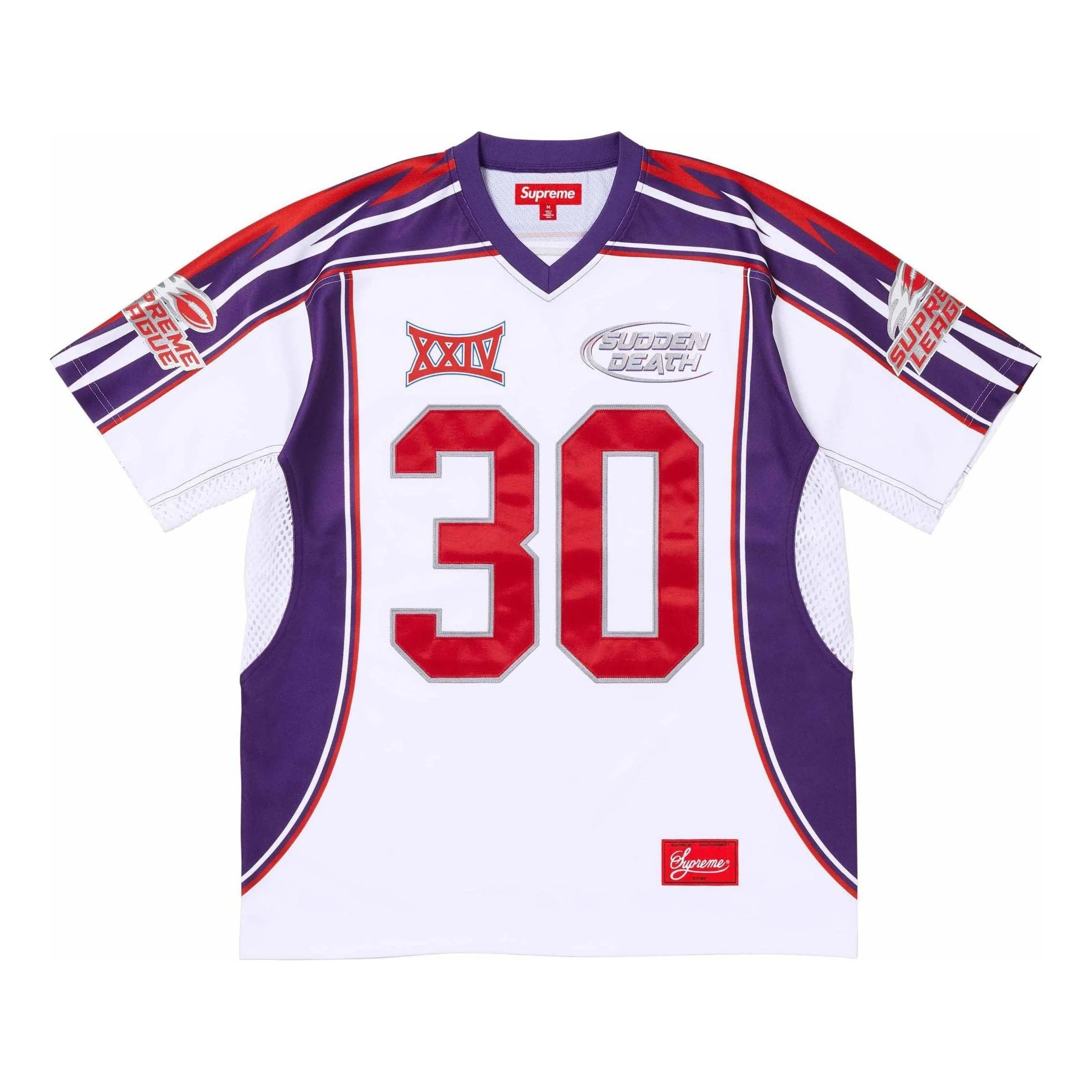 Supreme Sudden Death Football Jersey 'White Purple Red' SUP-SS24-177 - 1