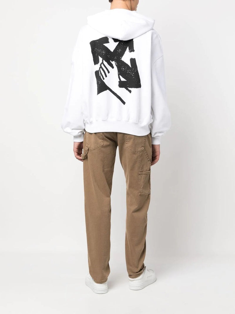 Off-White OFF-WHITE Hand Arrow Boxy Hoodie White/Black outlook