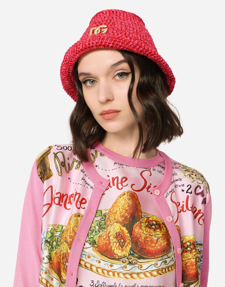 Crochet bucket hat with DG logo - 2