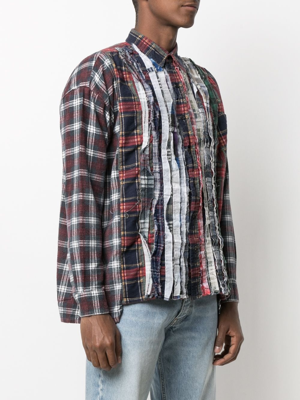 mixed-plaid shirt - 3