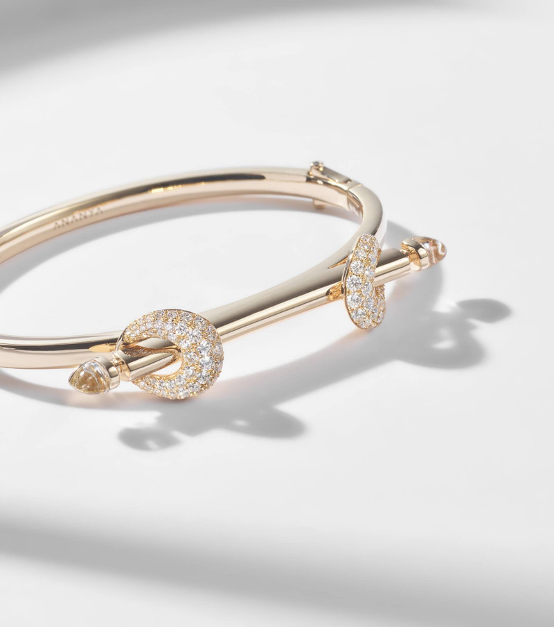 Chakra Icon 18kt gold bracelet with diamonds and quartz 5