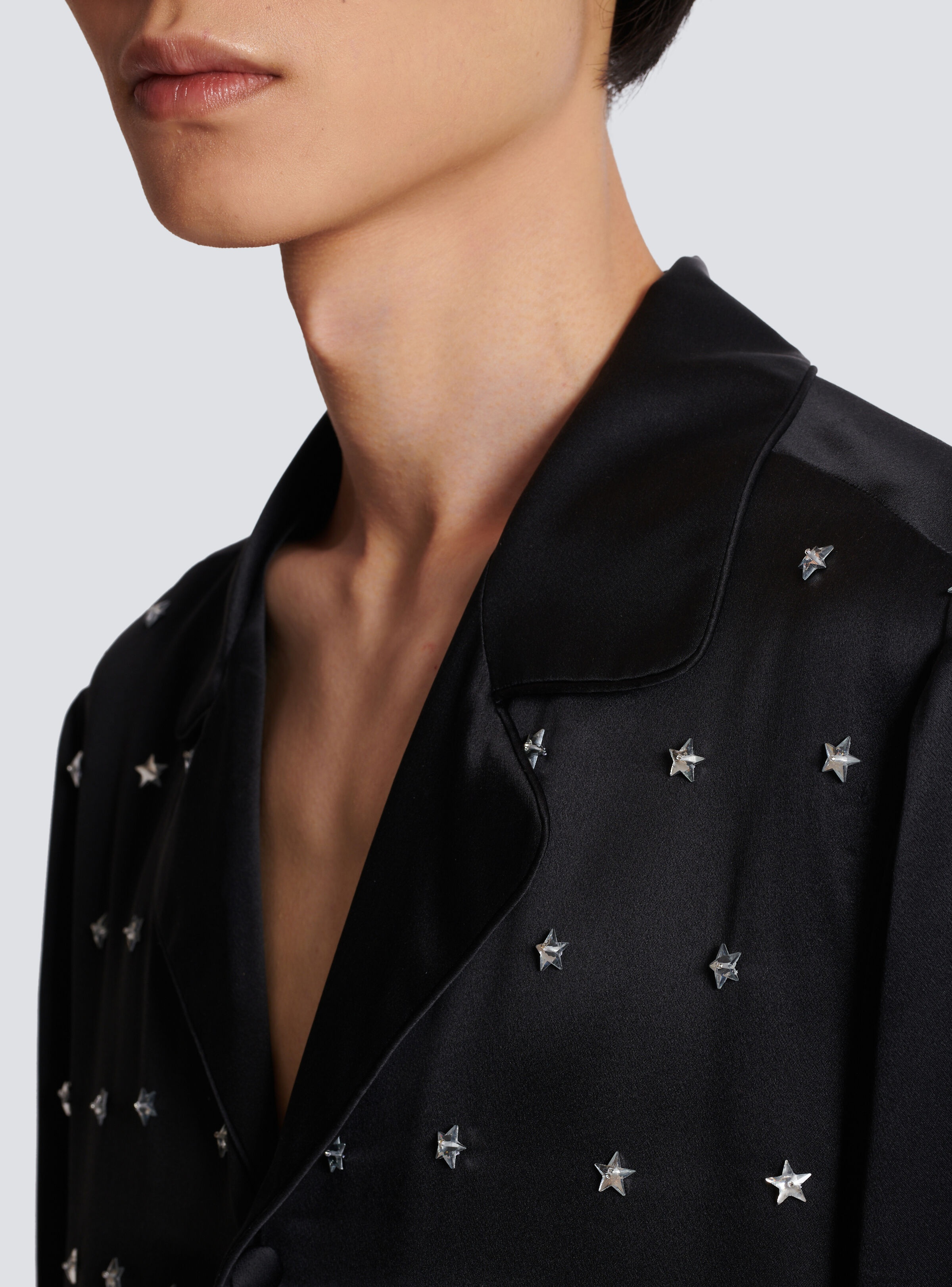 Embroidered silk stars shirt - 8