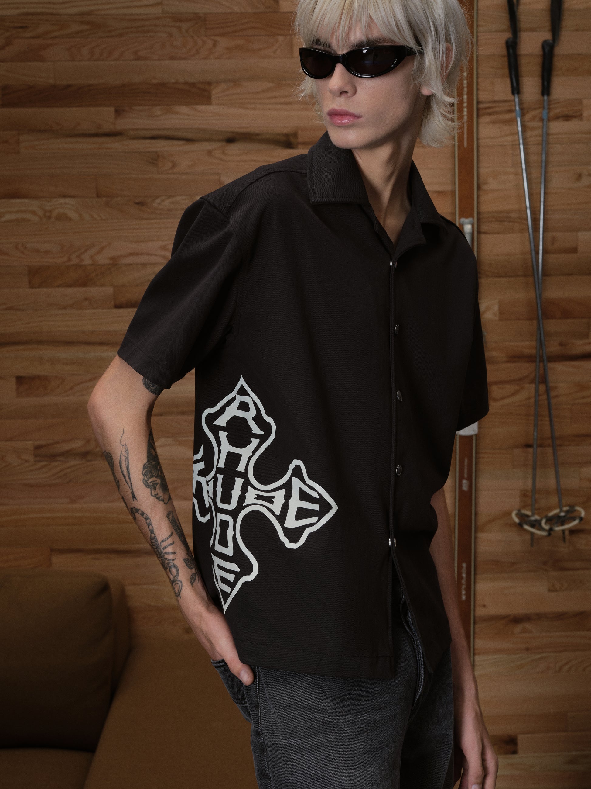 CROSS LOGO SNAP SHIRT - 6