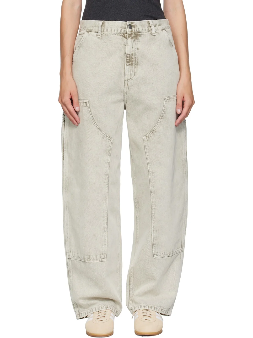 Gray Brandon Double Knee Jeans - 1