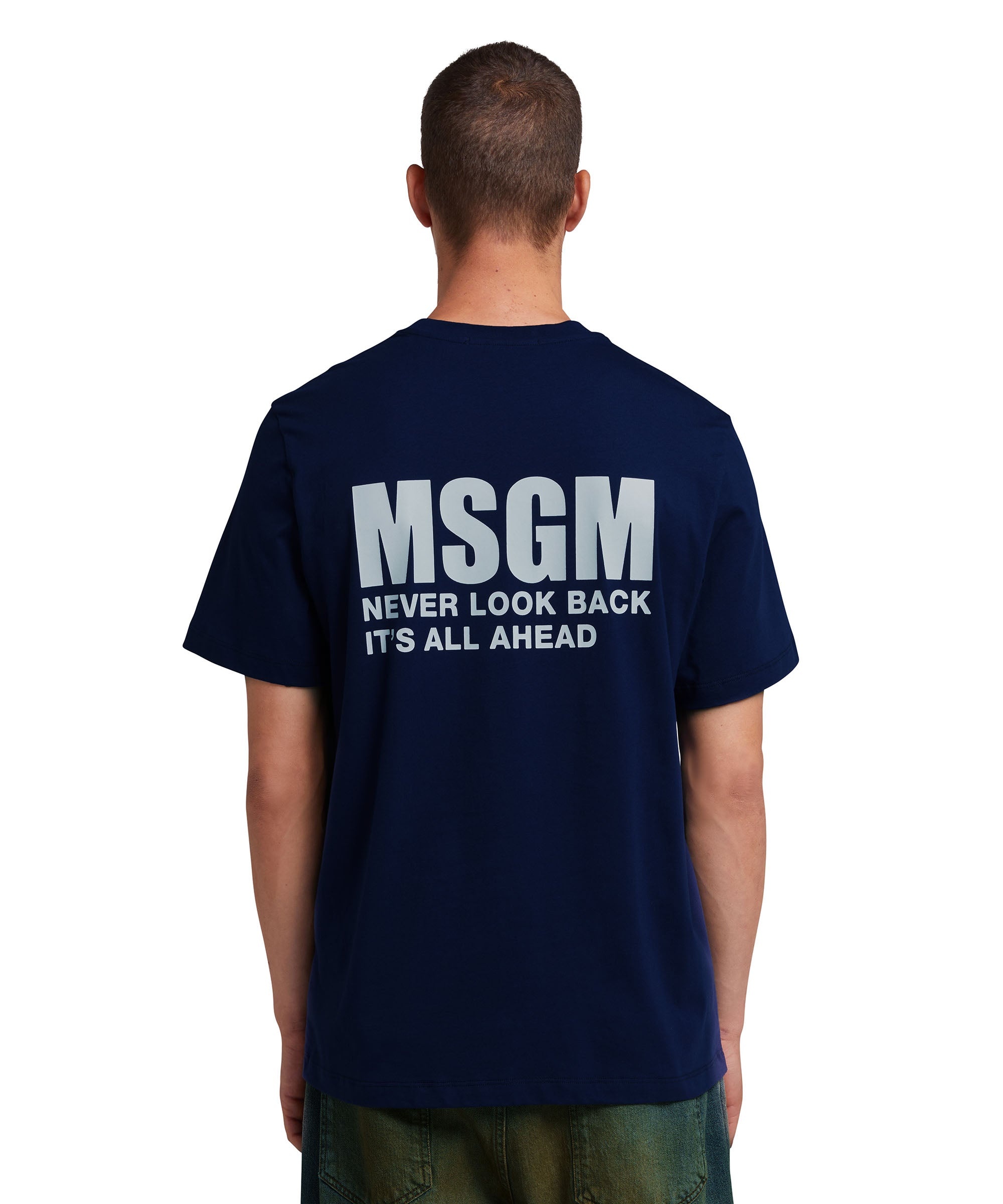 T-Shirt with "Never look back" graphic - 3