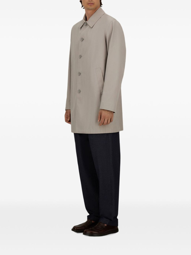 Herno welt-pockets button coat outlook