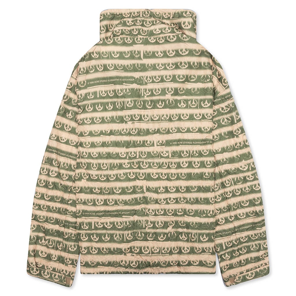 ACNE STUDIOS RIPSTOP JACKET - PEACH/KHAKI GREEN - 2