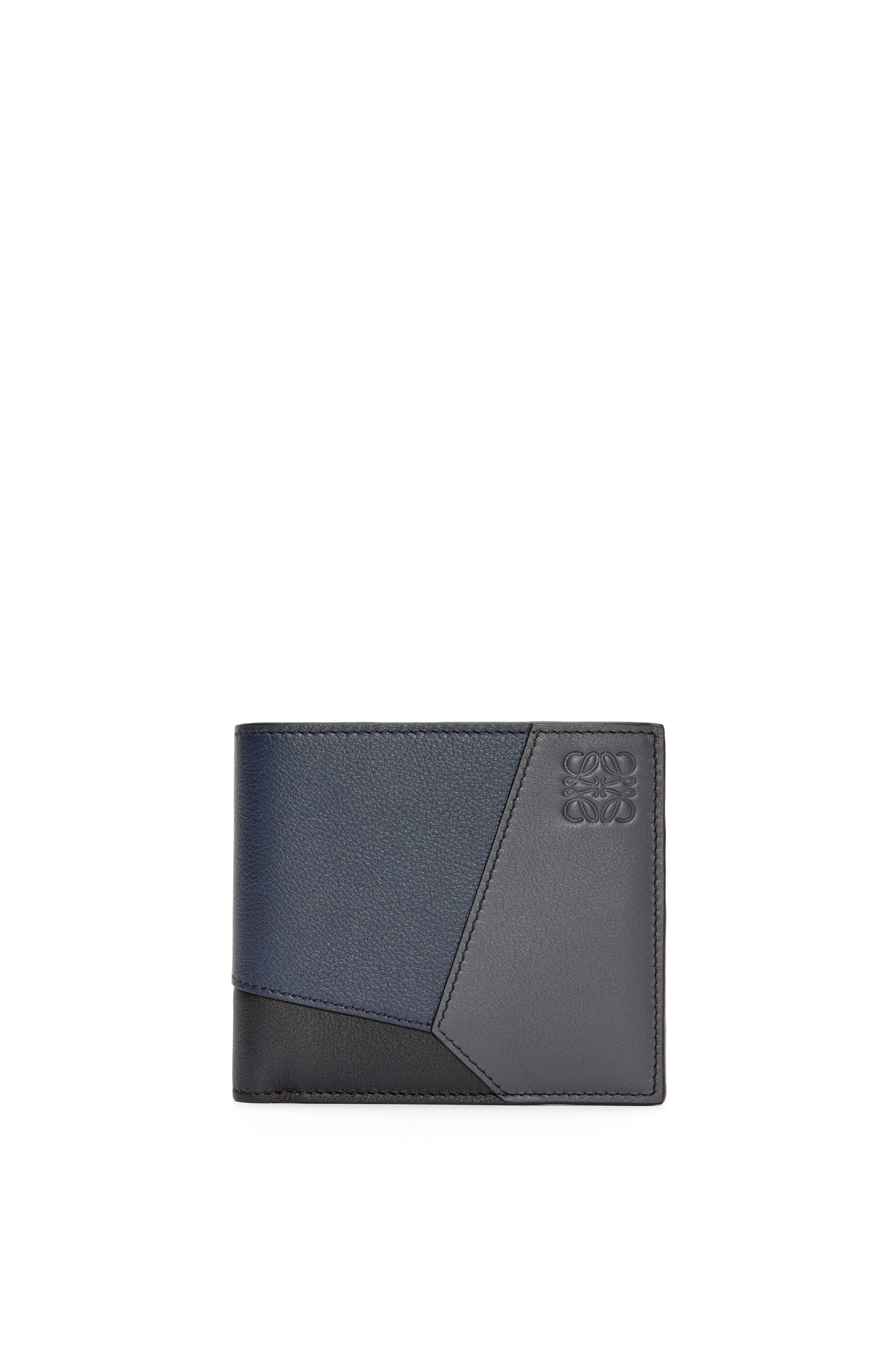 Puzzle bifold coin wallet in classic calfskin - 1