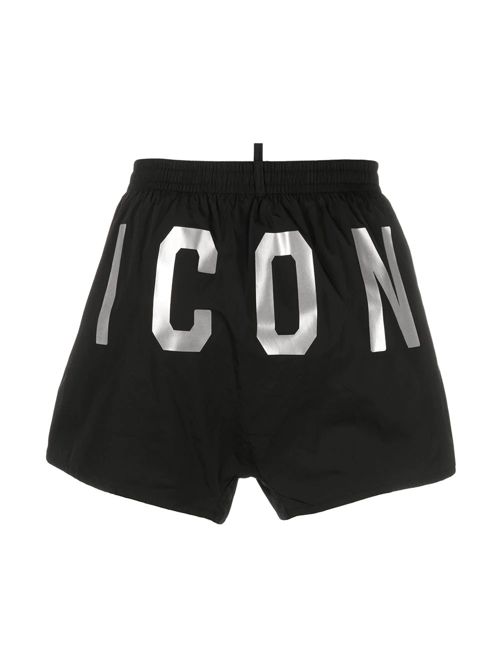 metallic-logo swim shorts - 2