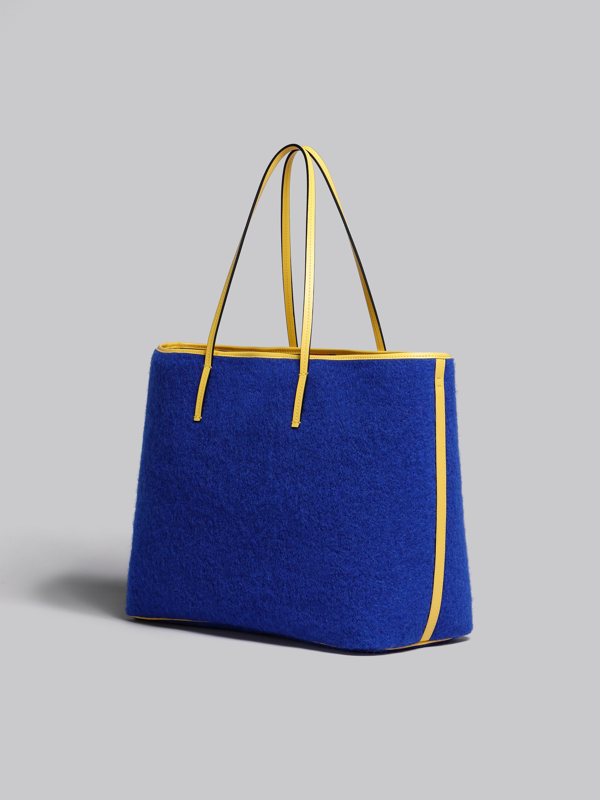 BLUE REVERSIBLE SHOPPING BAG IN FELT AND COTTON - 3