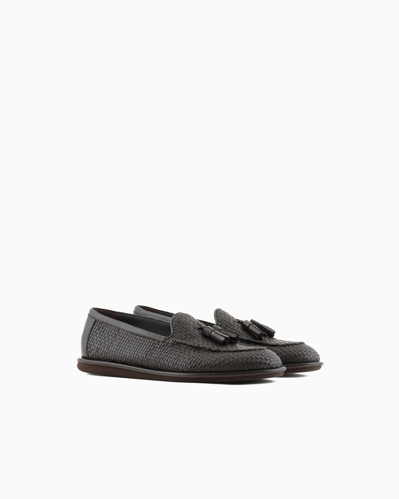 Woven nappa leather loafers with tassels - 2