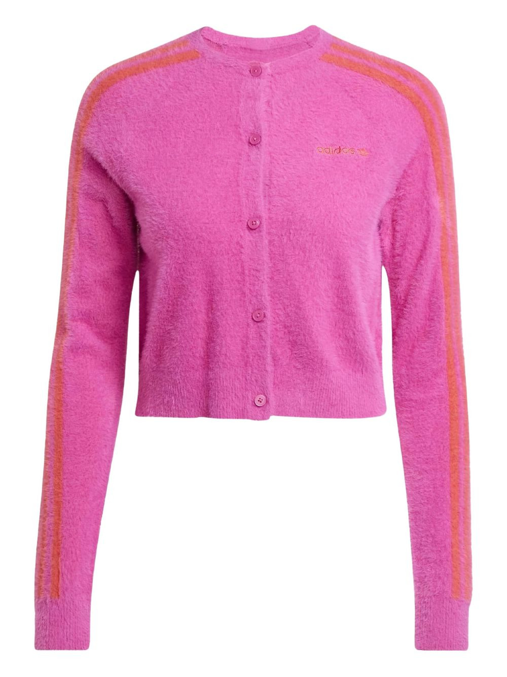 cropped front-closure cardigan - 1