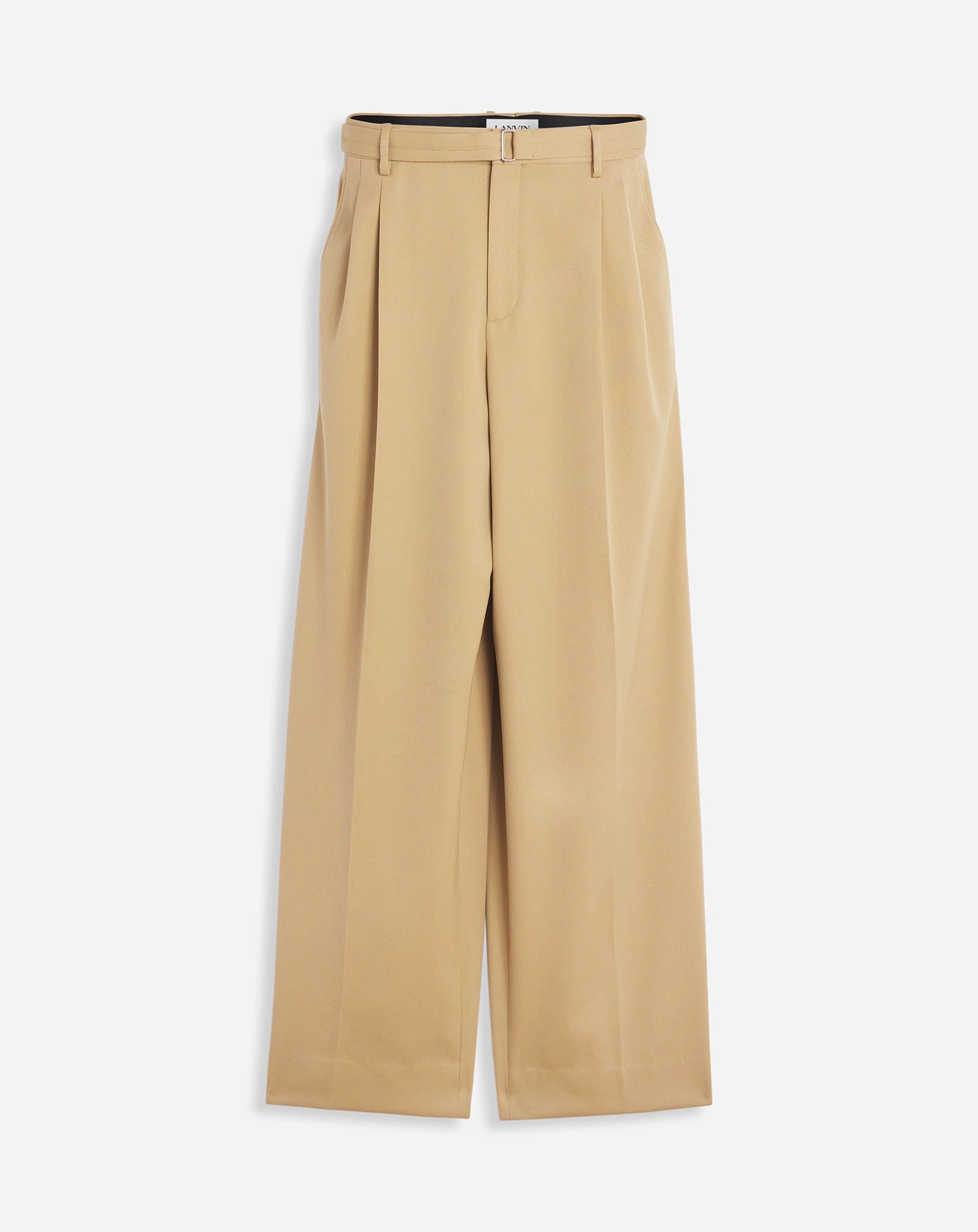 WIDE-LEG DOUBLE-PLEATED PANTS - 1