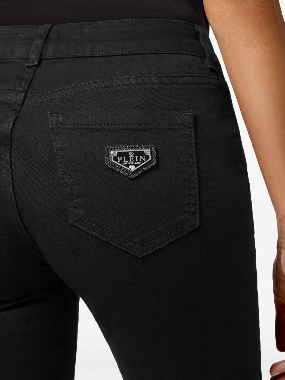 logo-plaque skinny-cut jeans - 5