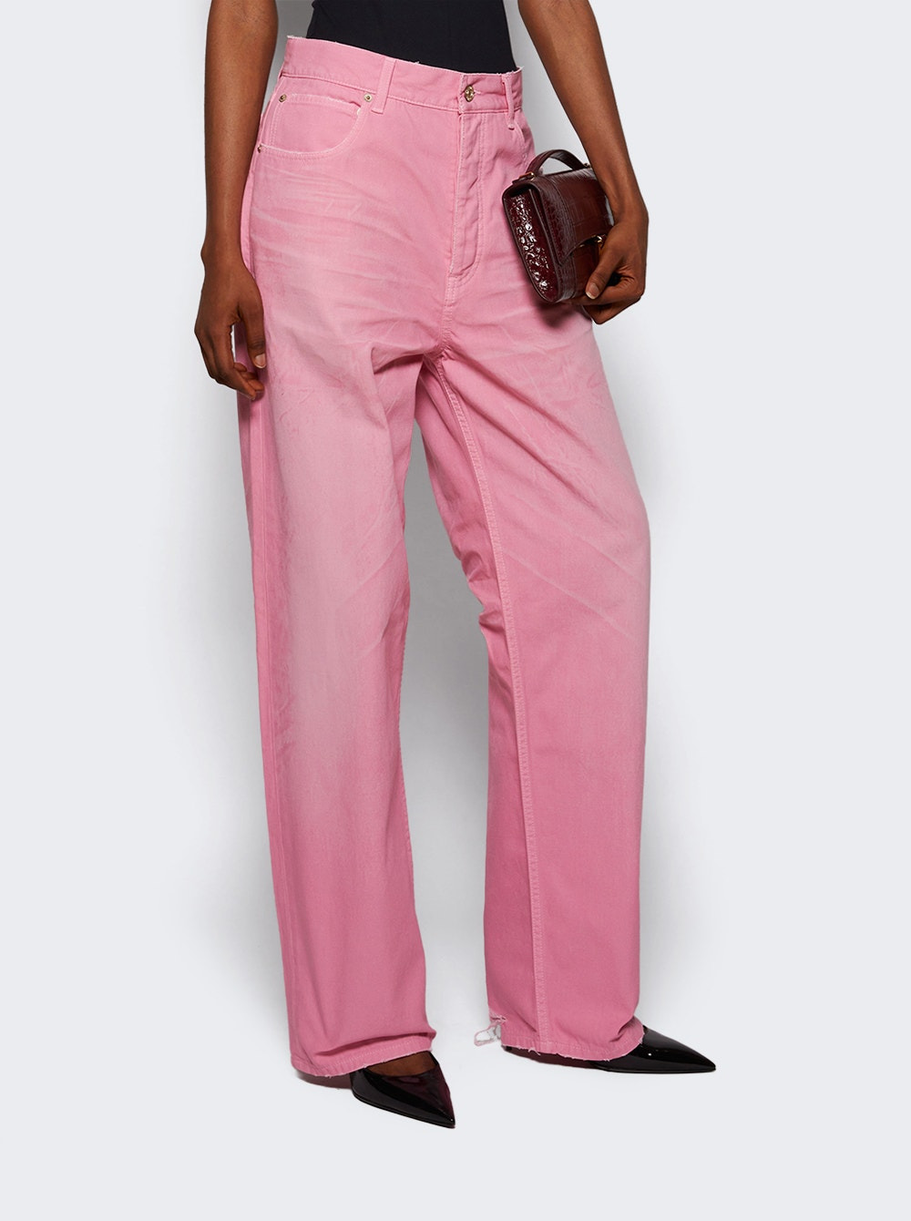 Loose Fit Jeans Faded Pink - 2