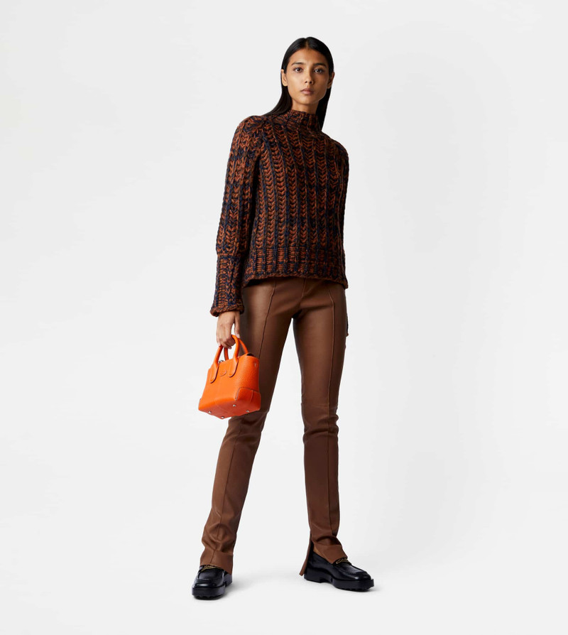 Tod's JUMPER MOULINÉ - ORANGE, BLUE, BROWN outlook