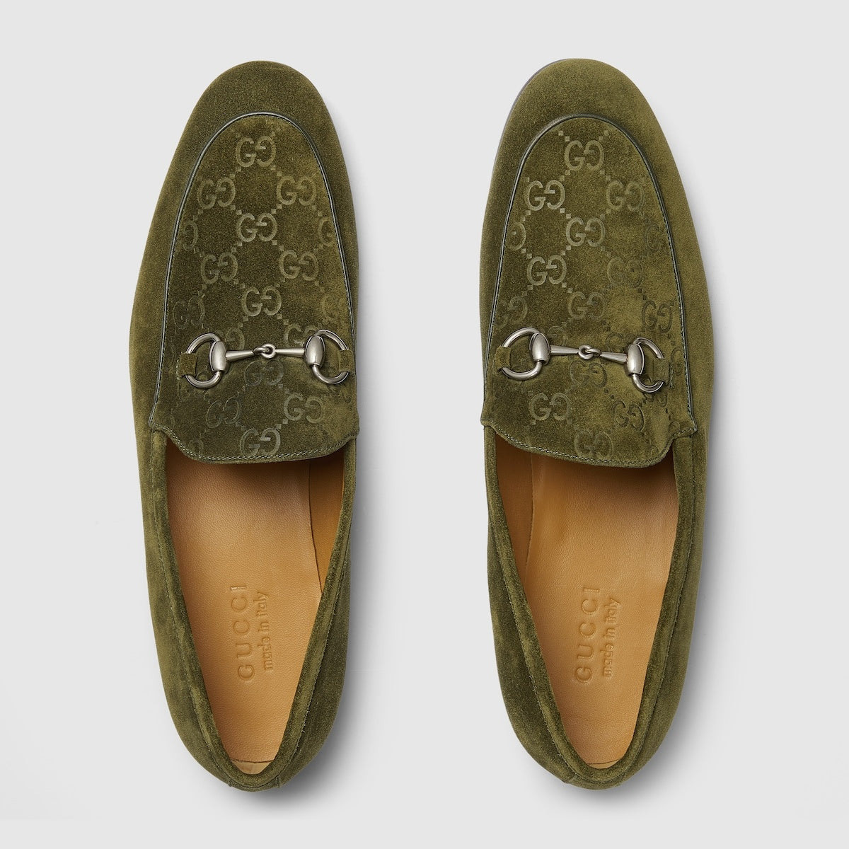 Gucci Horsebit GG Suede Loafers - 3