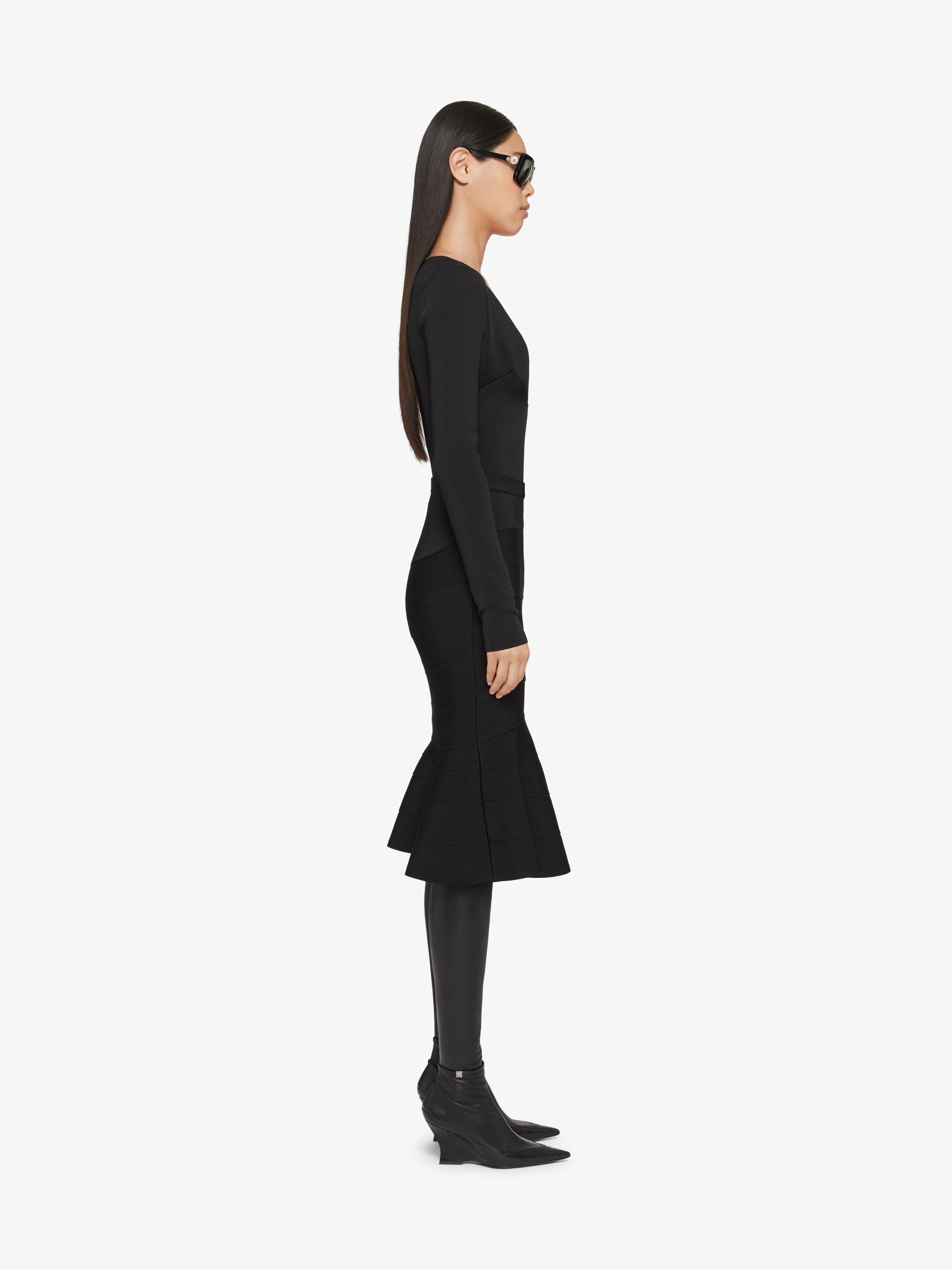 RAVEN OVER-THE-KNEE BOOTS IN LEATHER AND AYERS - 2