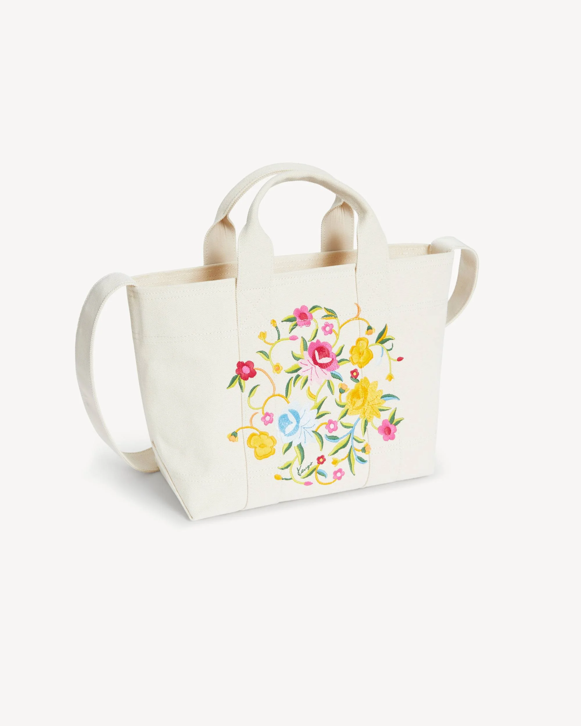 'KENZO Wildflower' small tote bag in canvas - 1