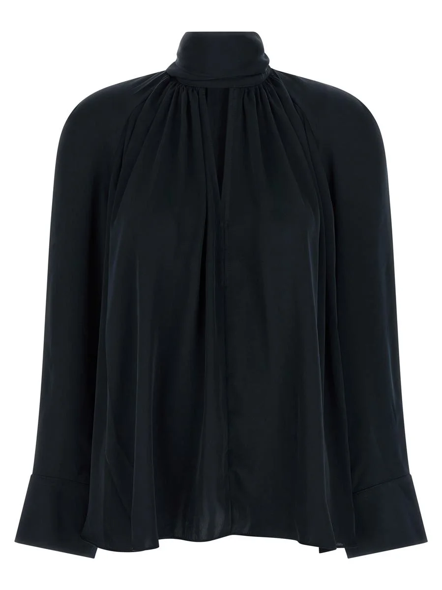 Rotate Birger Christensen 'Satin Bow' Blouse - 1