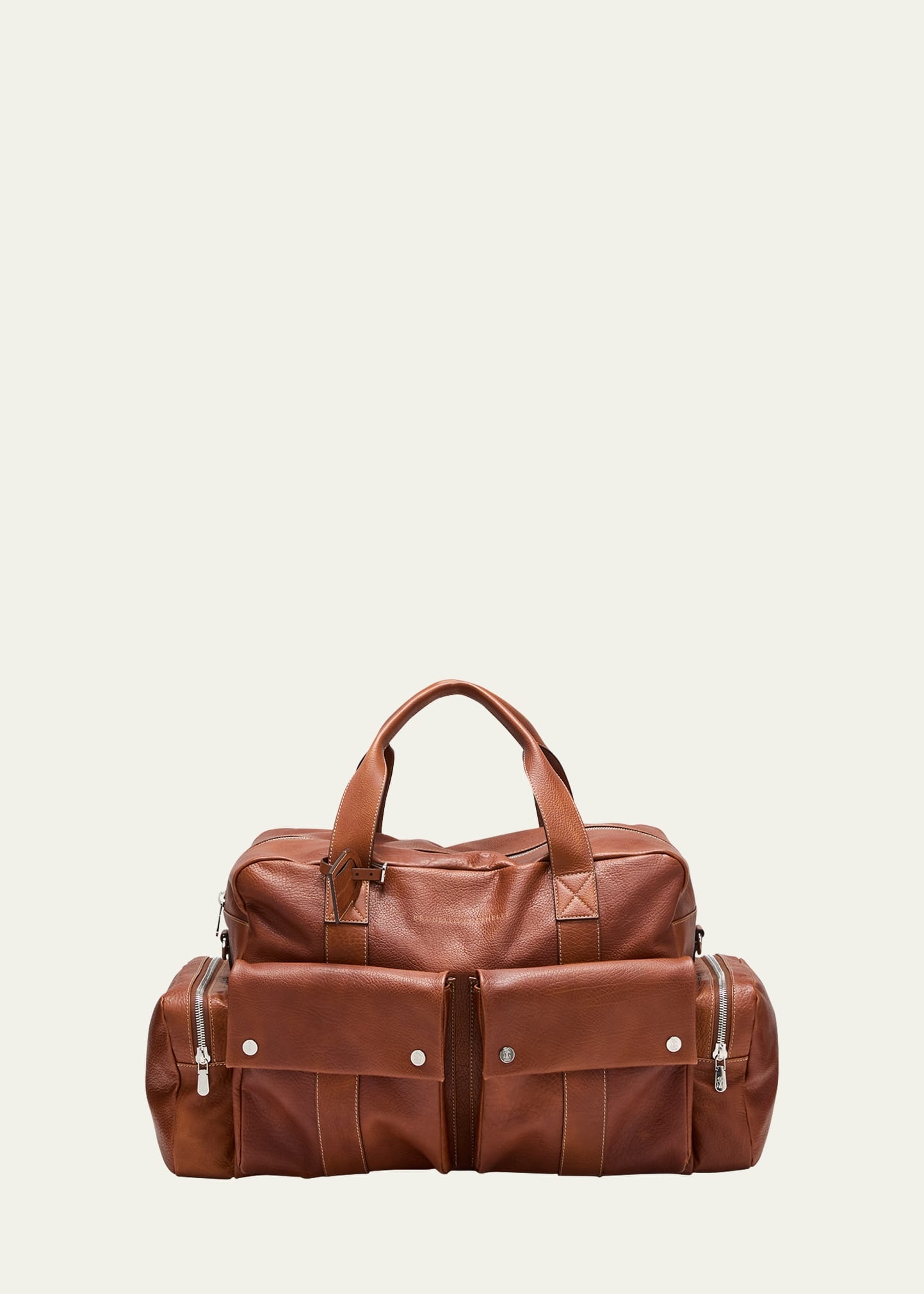 Men's Grained Calfskin Leisure Duffel Bag - 1