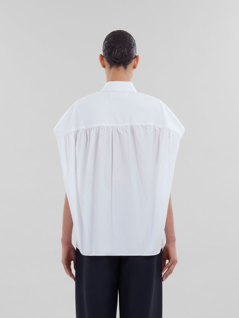 WHITE POPLIN COCOON SHIRT - 3