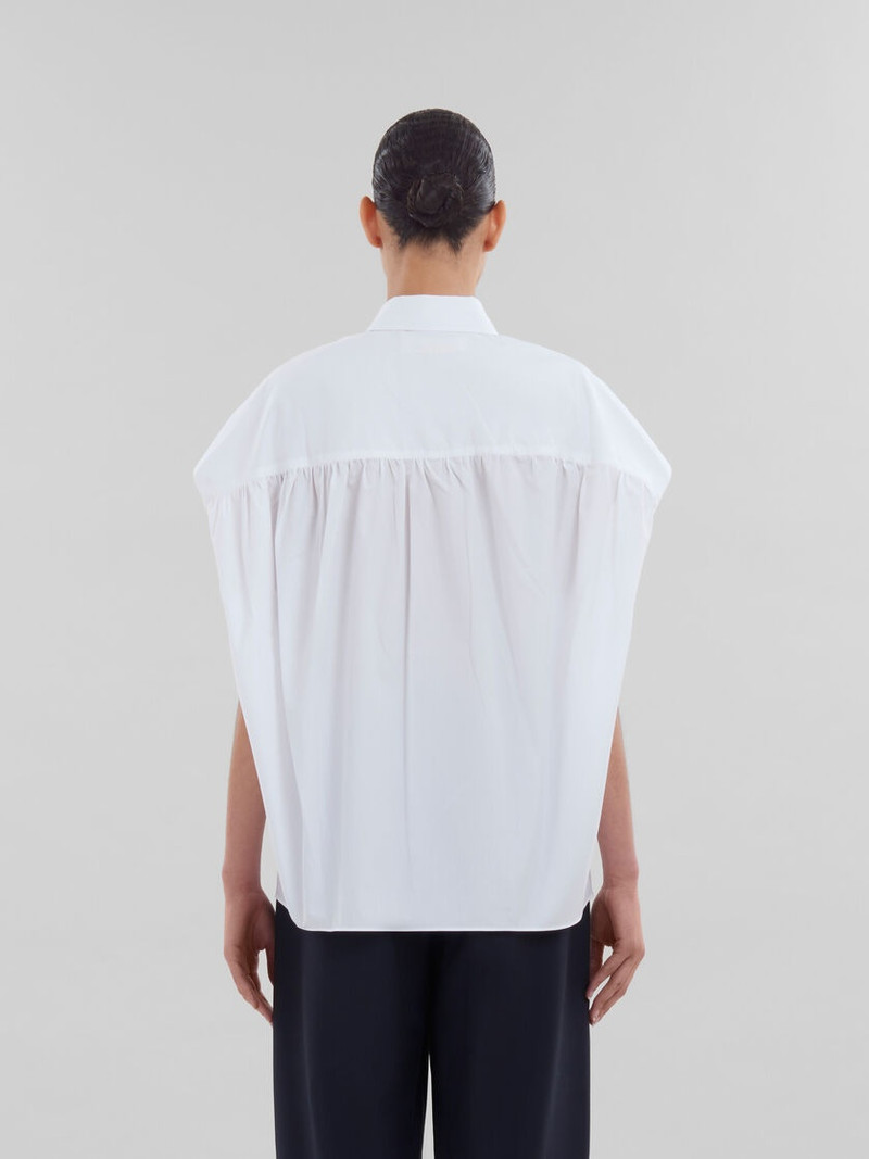WHITE POPLIN COCOON SHIRT 3