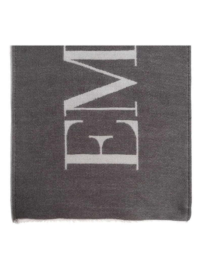 logo wool scarf 1
