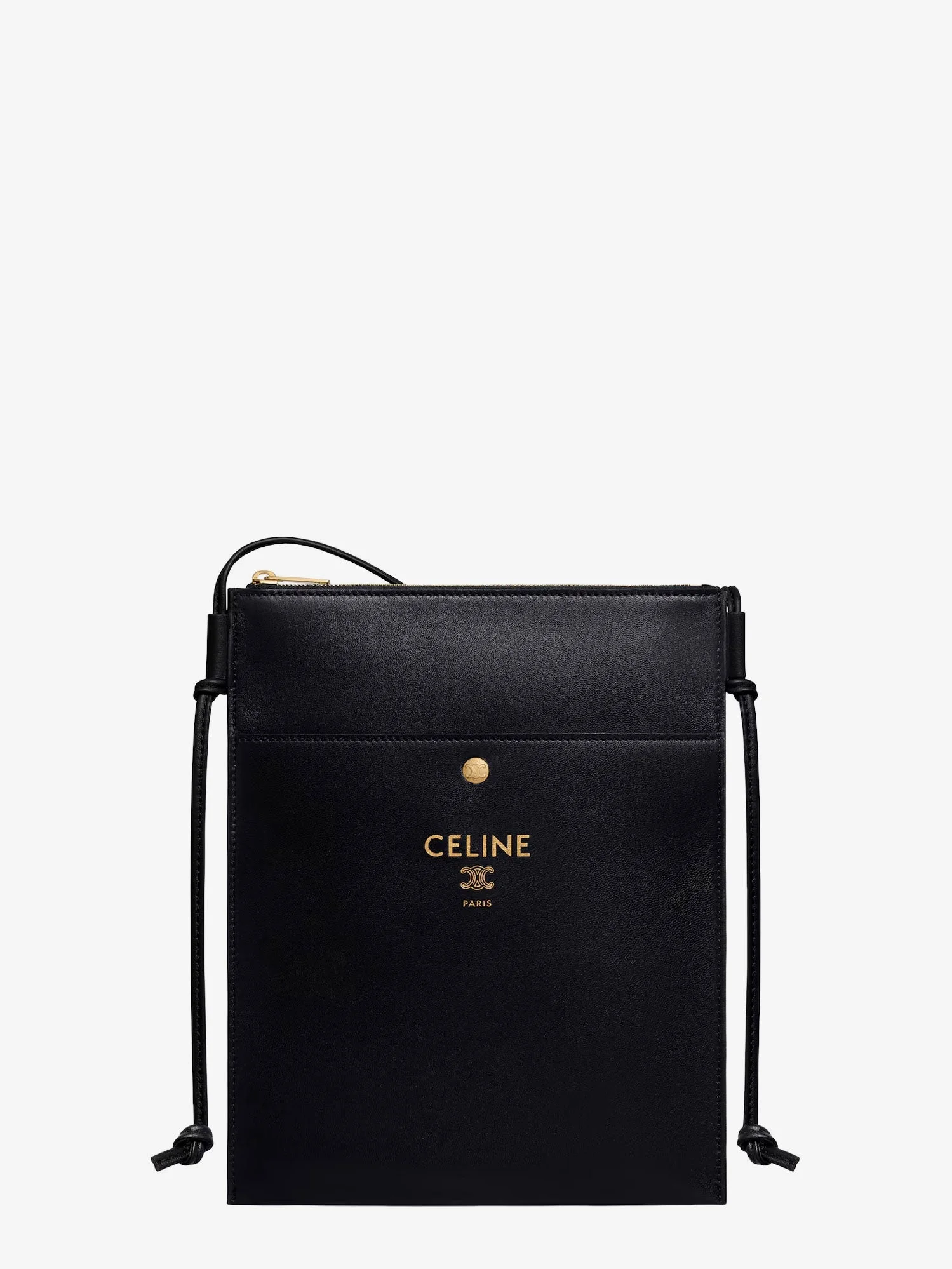 Celine Sharp Leather Crossbody With Logo On The Front - 1