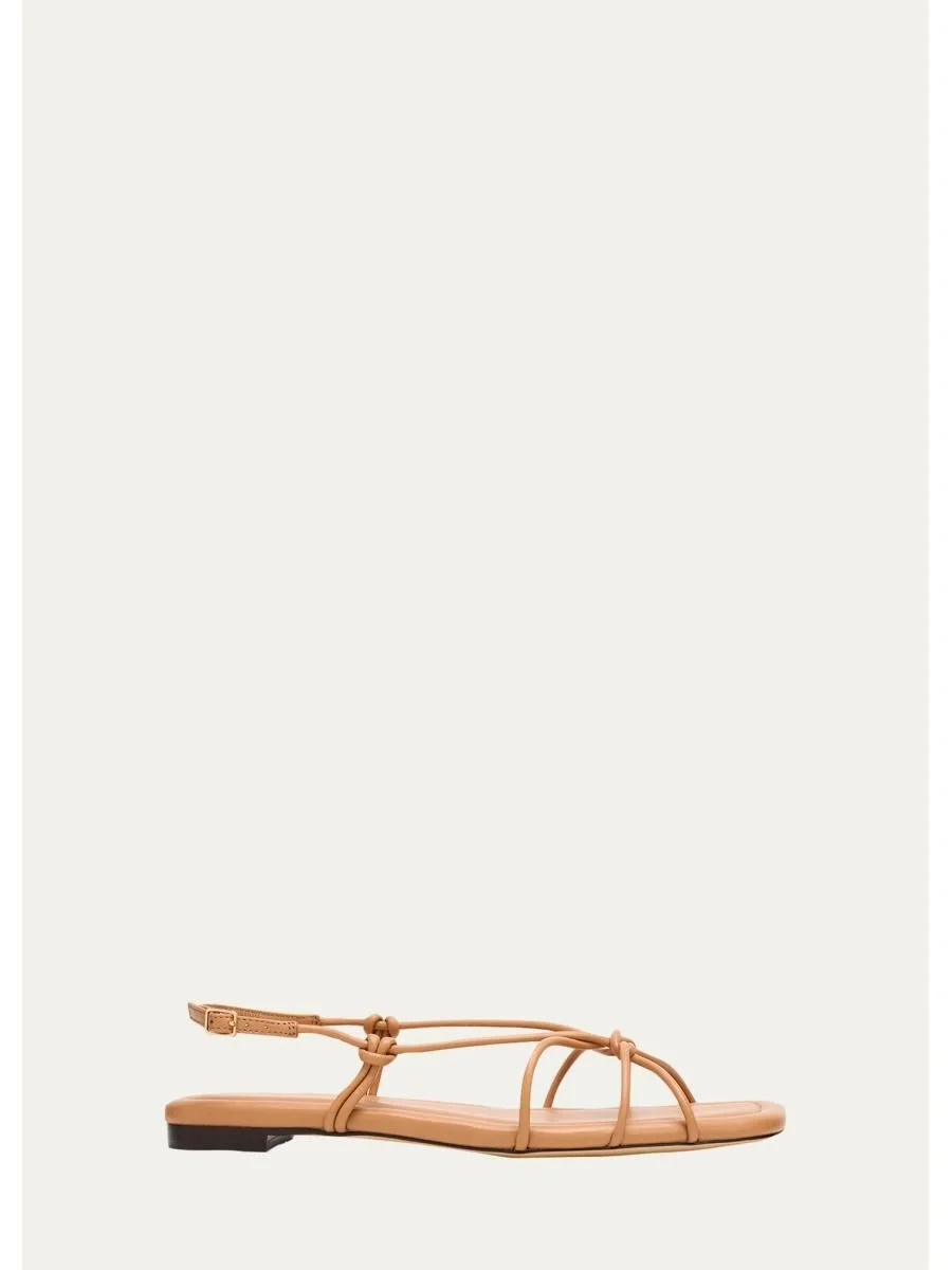 Karly Strappy Flat Leather Sandals - 1