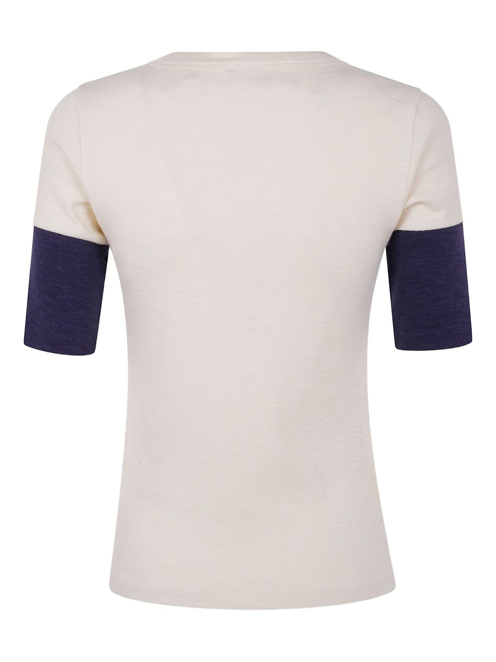 embroidered-logo ribbed top - 2
