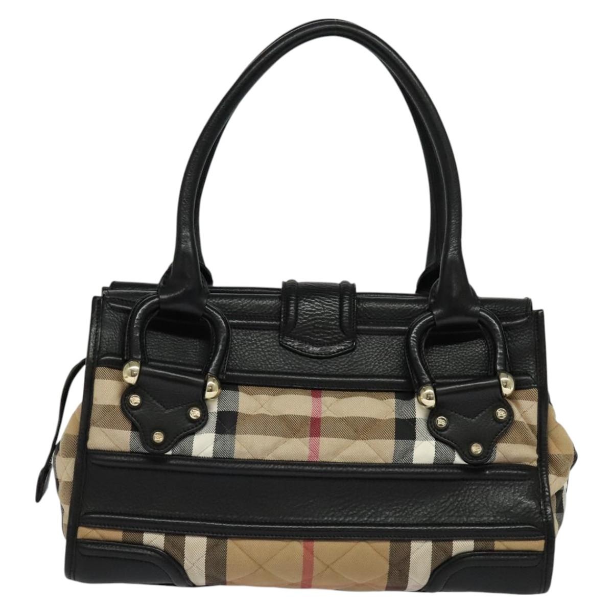 Burberry Nova Check Hand Bag Canvas Beige - 2