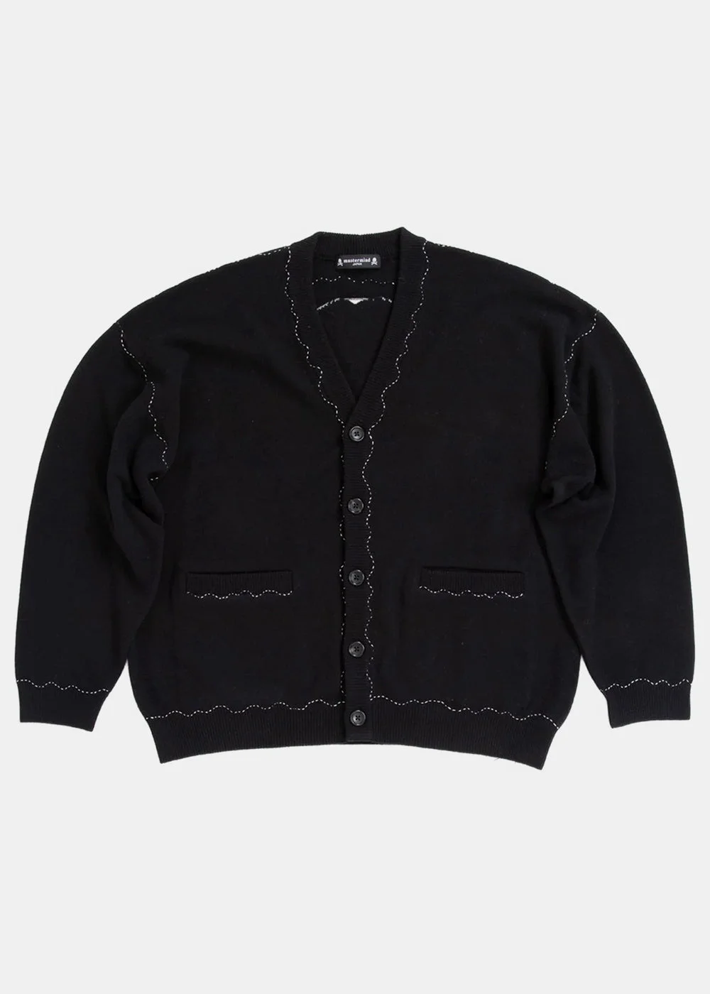 Black Hand Stitch Cardigan - 1