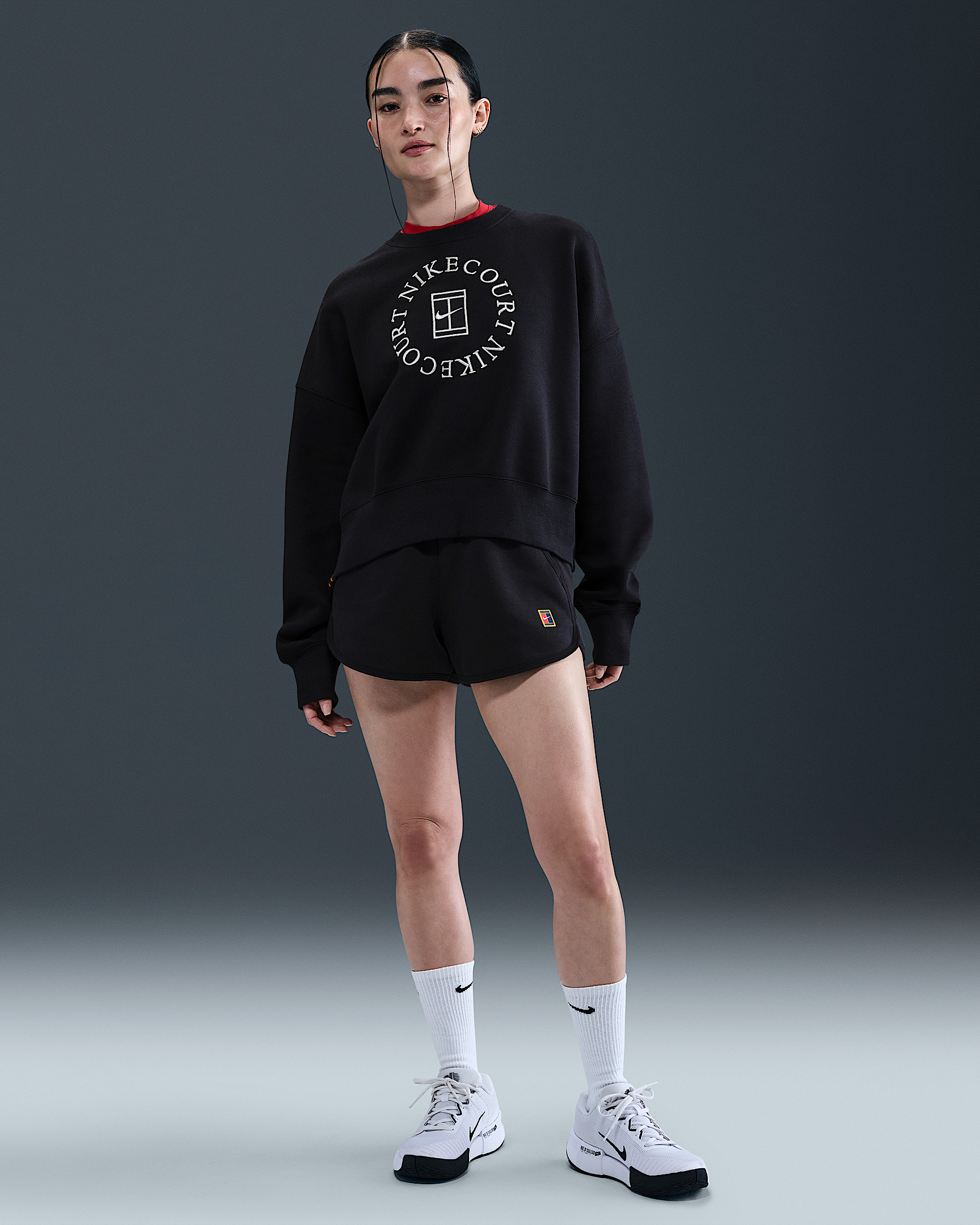 NikeCourt Heritage Phoenix Fleece Women's Over-Oversized Crew-Neck Sweatshirt - 4