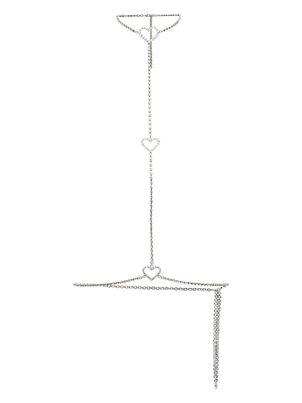 crystal heart body chain - 1