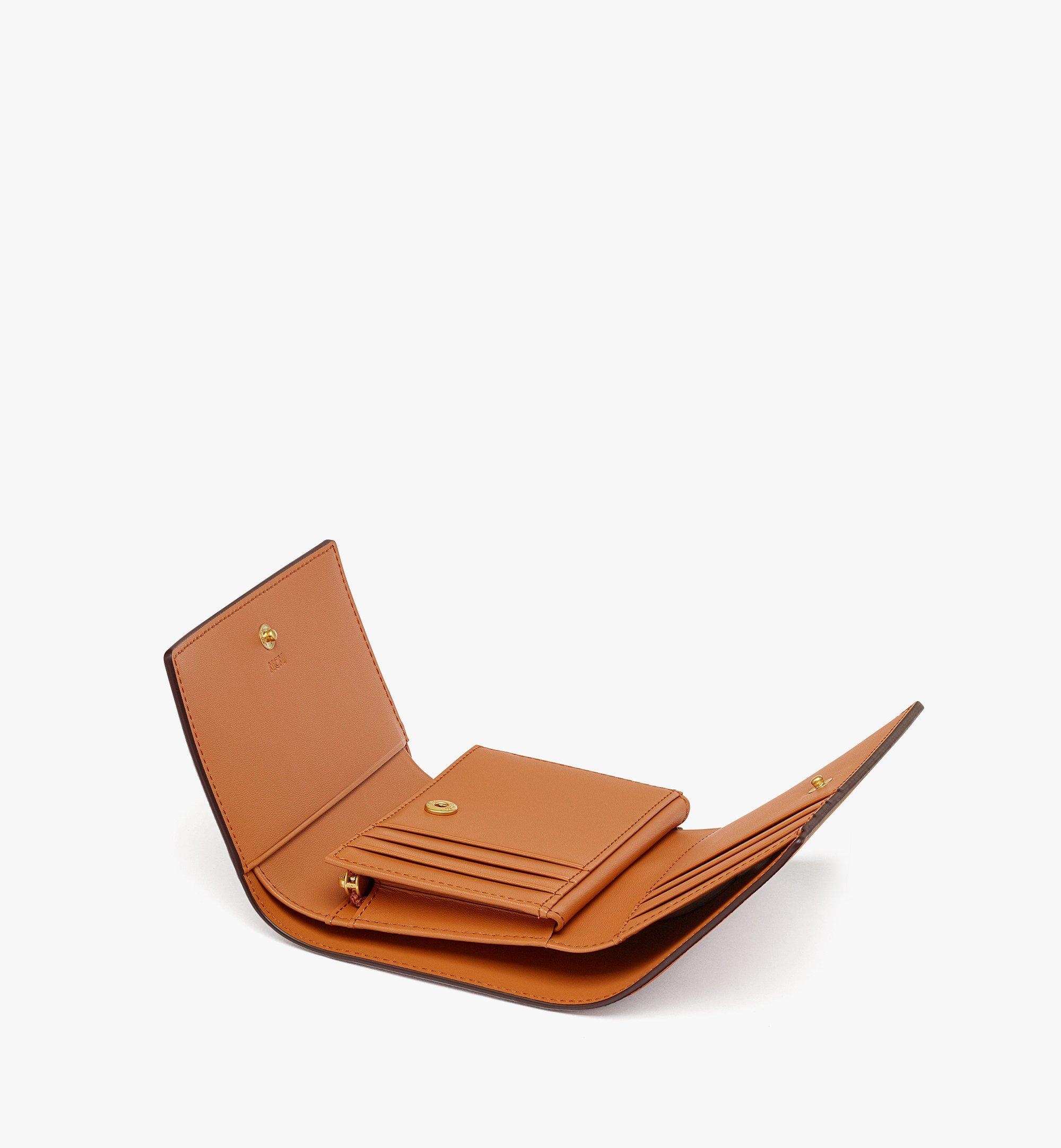Himmel Trifold Wallet in Embossed Logo Leather - 2