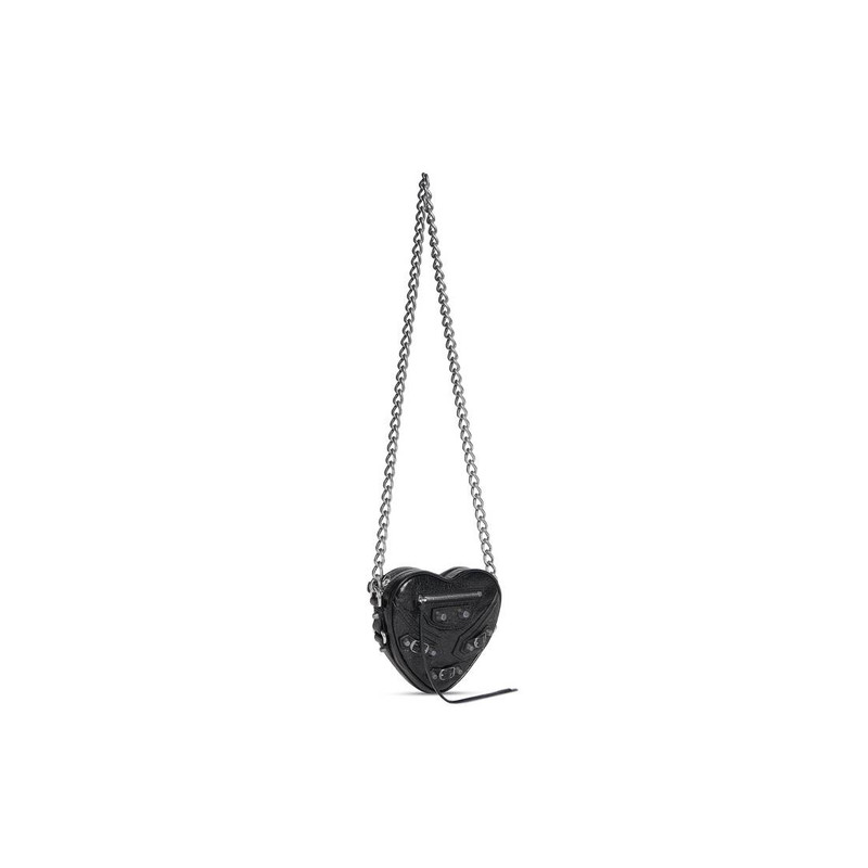 BALENCIAGA Women's Le Cagole Heart Mini Bag  in Black outlook