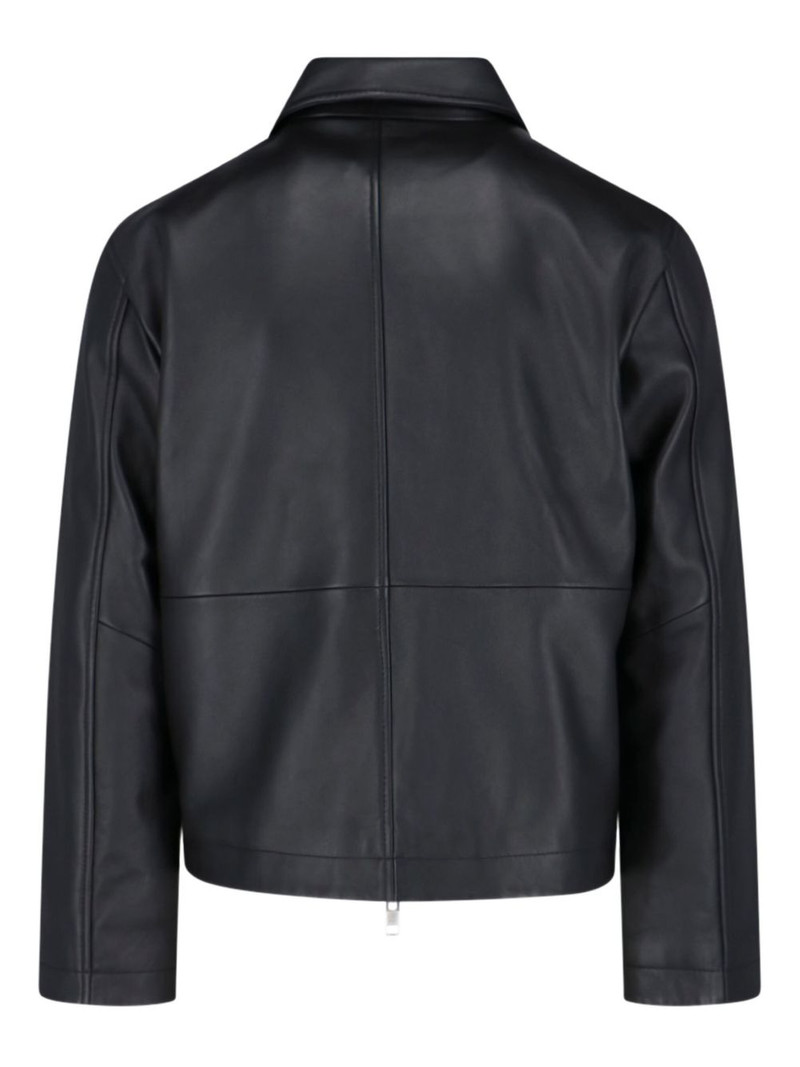 SUNFLOWER zip-front leather jacket outlook