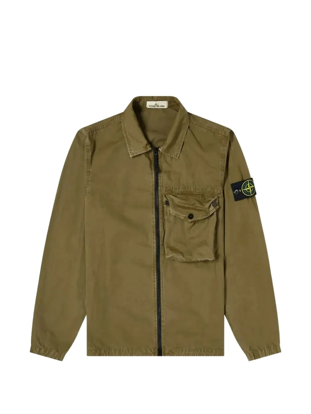 zip-up pocket overshirt - 1