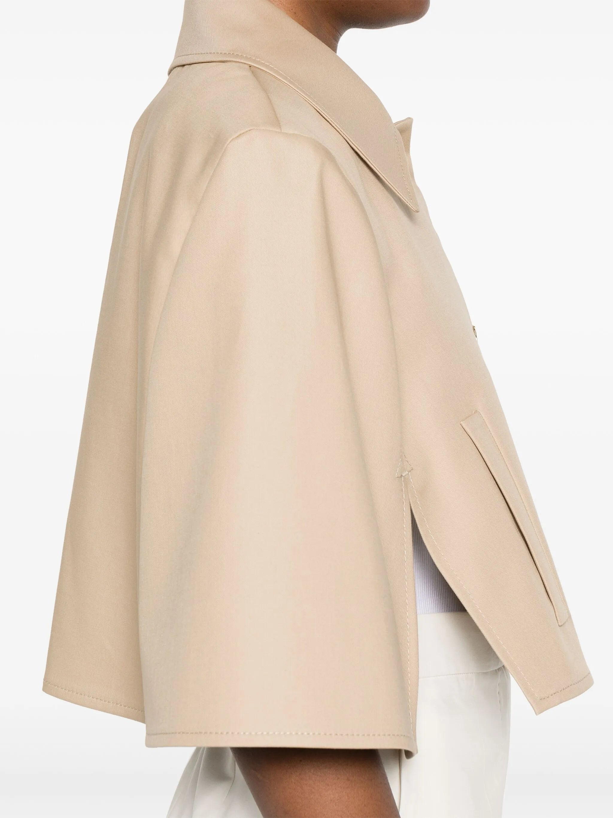 cotton cape jacket - 5