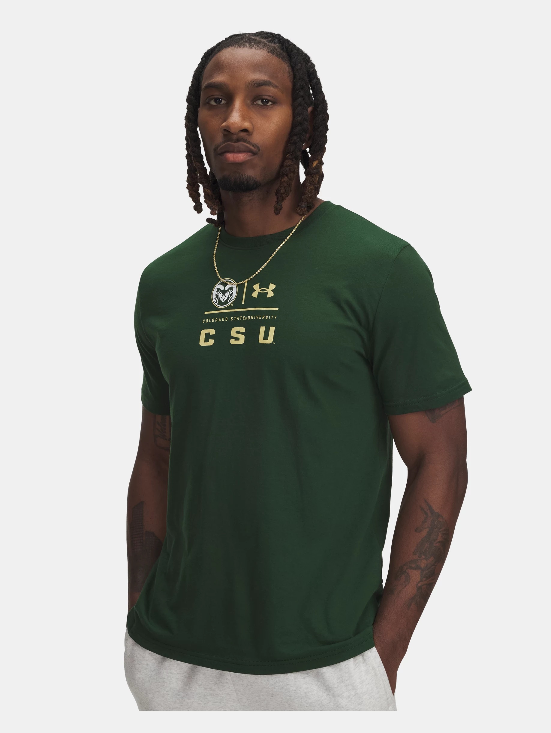 Men's UA Performance Cotton Collegiate Short Sleeve - 2