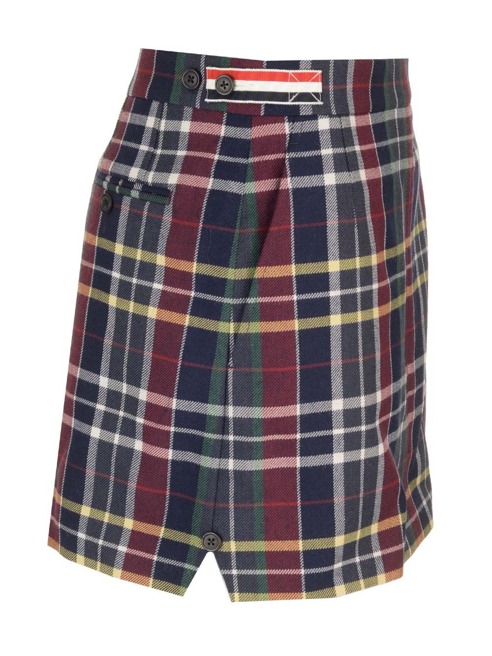 Tartan Mini Skirt Skirts Blue - 3